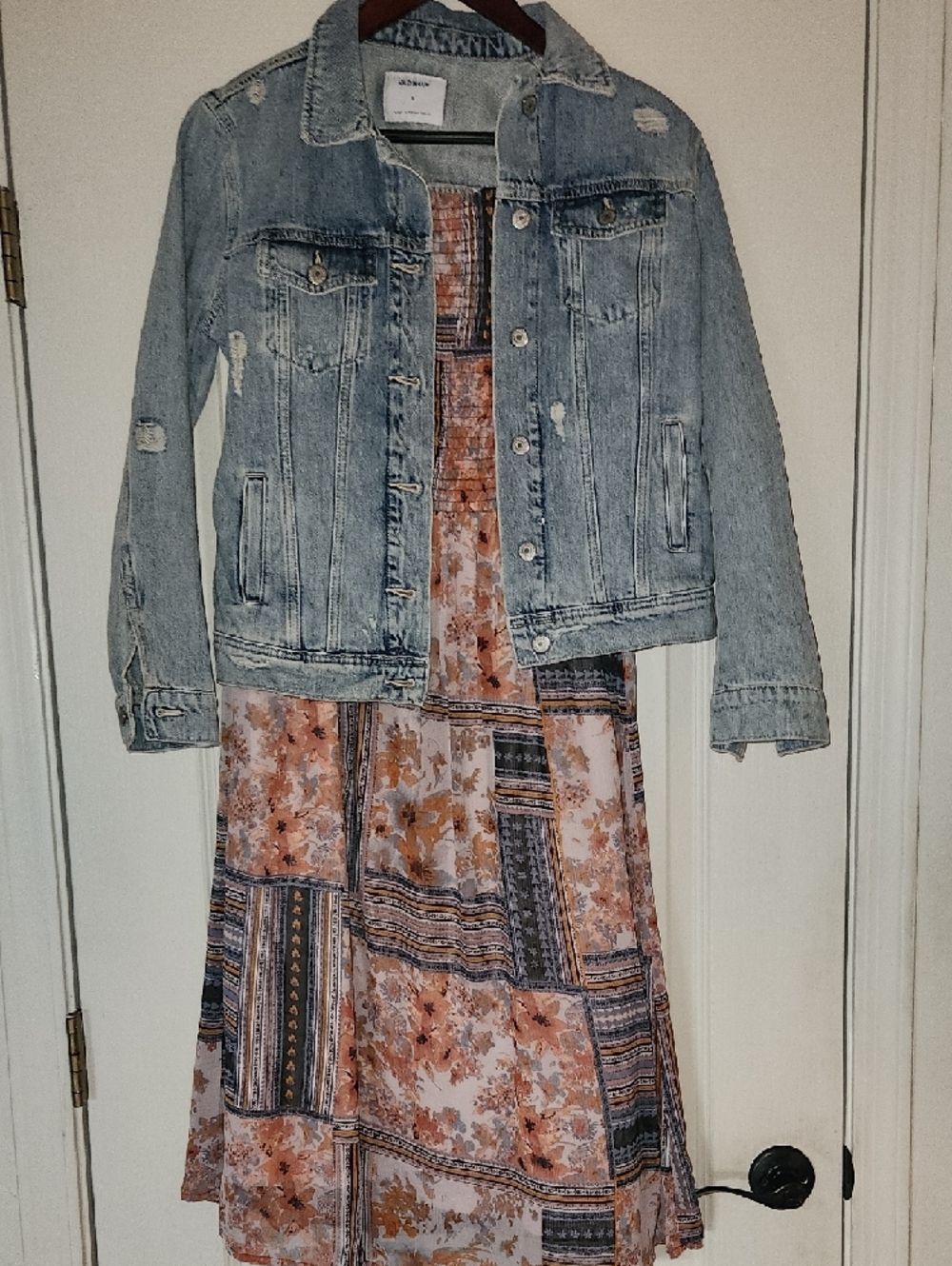 Old Navy Light Blue Distreased  Denim Jacket-NWT